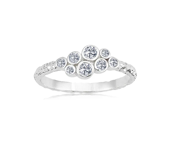 Gümüş Yüzük - Ares Otantik Swarovski Taşlı 925 Ayar Gümüş Yüzük-Ares Otantik Tasarım Gümüş Yüzük ürün görseli 1