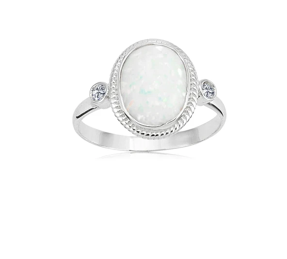 Gümüş Yüzük - Vintage Opal Taşlı 925 Ayar Gümüş Yüzük-Otantik Opal Taşlı Gümüş Yüzük-Hediyelik Yüzük ürün görseli 1