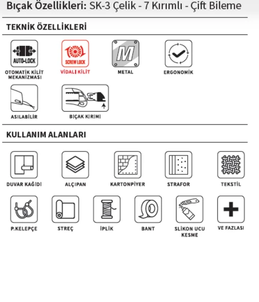 Vıp-Tec Prof. Metal Maket Bıçağı 875111 - Resim 4