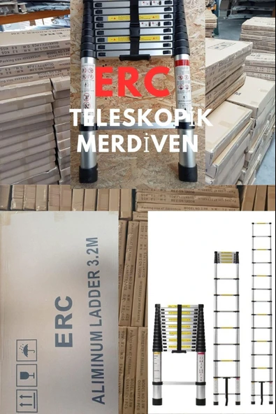 ASVERA Teleskopik Merdiven 3.2m 11 Basamak - Resim 6