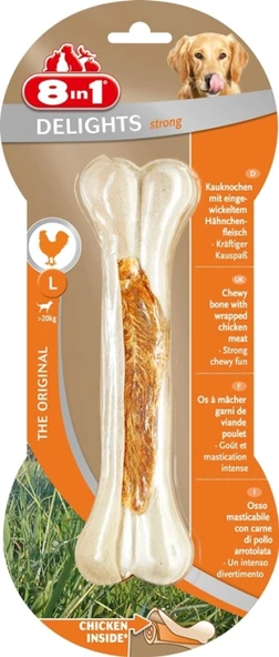 8IN1 Delights Strong Köpek Ödül Kemiği Tavuklu L 130gr ürün görseli 1