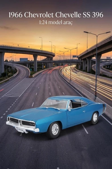 Maisto Lisanslı Metal 1:24 Chevrolet Chevelle SS 396 Kapısı ve Kaputu Açılabilir Oyuncak Model Araba ürün görseli 1