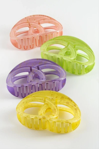 İç İçe Halka Renkli Mandal Toka 12 cm ürün görseli 1