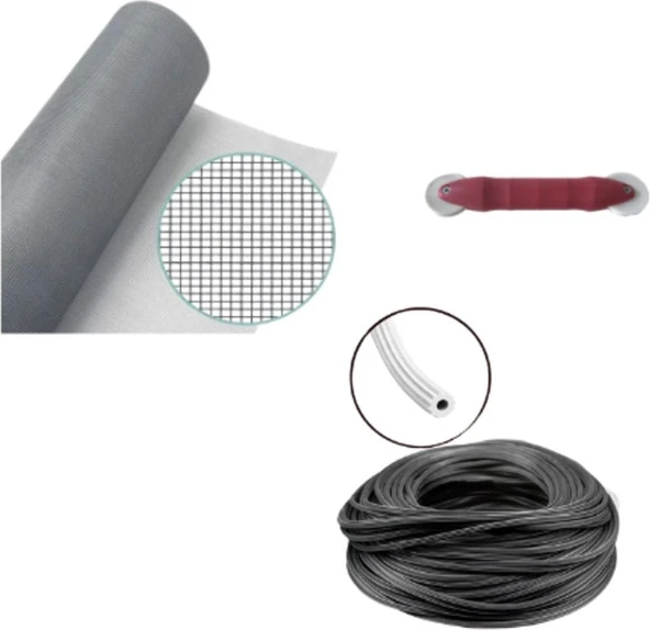 Netpen 3'Lü Sineklik Seti 800X120 Cm Tül, 24 Mt. Siyah Conta, Fitil Çekme Aparatı ürün görseli 1