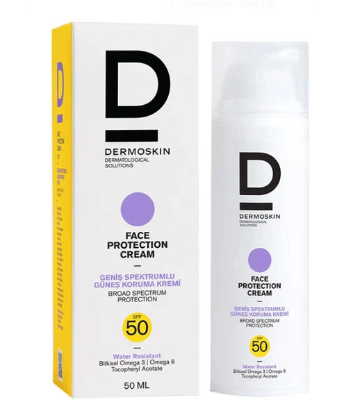 Dermoskin Face Protection Vitamin-E Güneş Koruyucu Krem SPF50 50 ml ürün görseli 1