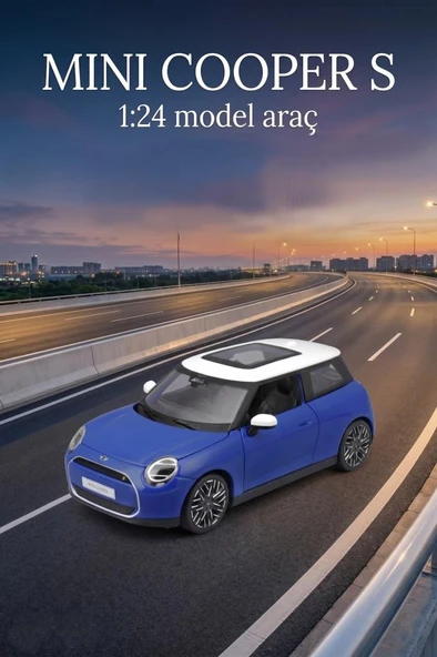 Maisto Lisanslı Mini Cooper SE (J01) Die Cast Metal Kapıları Açılan Tasarım Oyuncak Model Araba ürün görseli 1