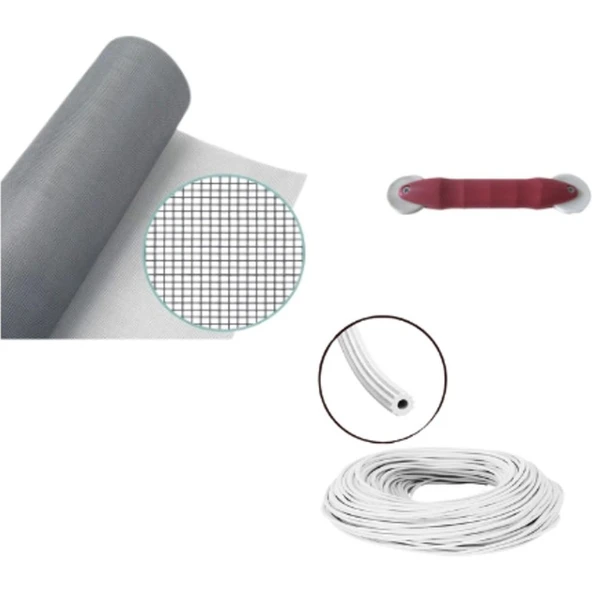 Netpen 3'Lü Sineklik Seti 300X120 Cm Tül, 15 Mt. Beyaz Conta, Fitil Çekme Aparatı ürün görseli 1