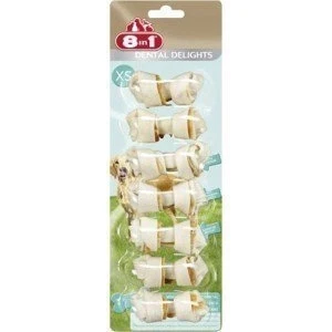 8IN1 Delights Pro Dental Diş Sağlığı için Köpek Ödül Kemiği Tavuklu XS 84gr ürün görseli 1
