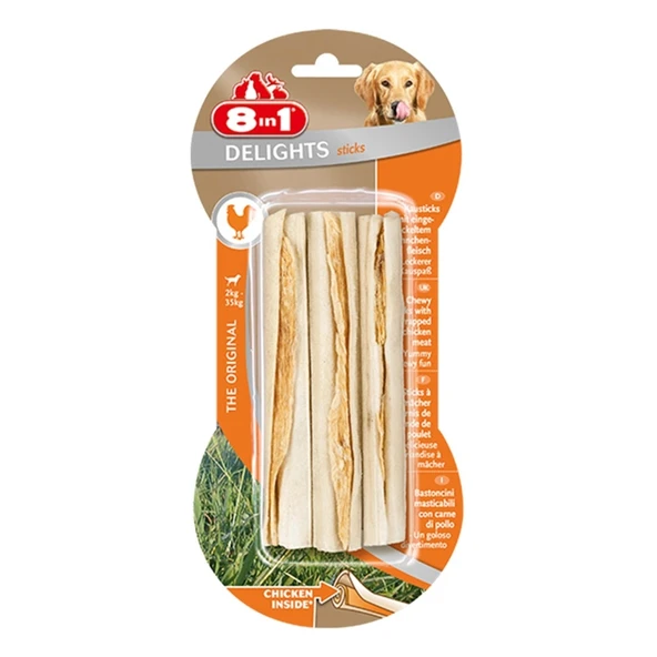 8IN1 Delights Çubuk Köpek Ödül Kemiği Tavuklu 75gr ürün görseli 1