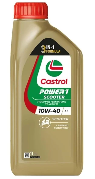 CASTROL POWER 1 SCOOTER 10W40 4T 1L ürün görseli 1