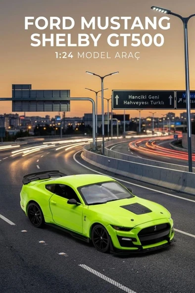 Maisto Lisanslı Metal Ford 2020 Mustang Shelby GT500 1:24 Kapıları Açılabilir Oyuncak Model Araba ürün görseli 1