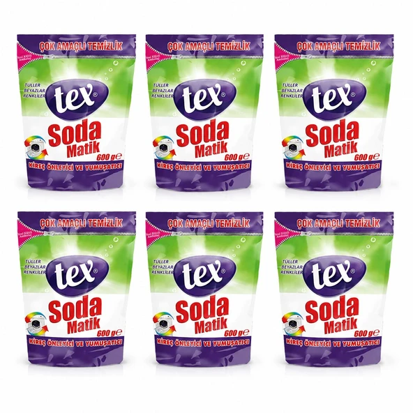Tex Soda Matik Çamaşır Sodası 600 gr x 6 Adet ürün görseli 1