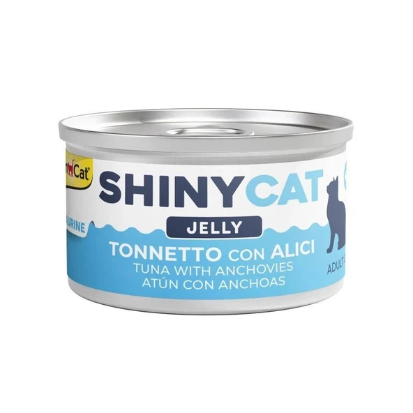 Gimcat Shinycat Sos İçinde Jelly Ançüezli Ton Balığı Yetişkin Kedi Konserve Maması 70 Gr ürün görseli 1