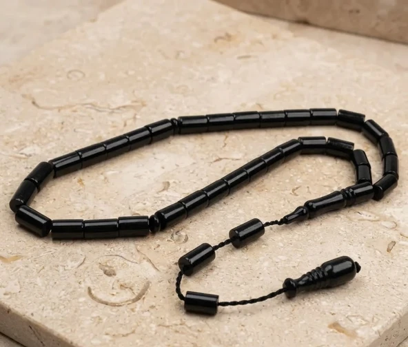 BlackCraft Oltu Taşı Sistemli Kesme Model Tespih ürün görseli 1