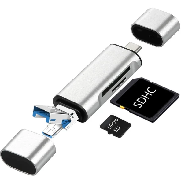 ZR825 Type-C Usb 3 İn 1 Card Reader ürün görseli 1