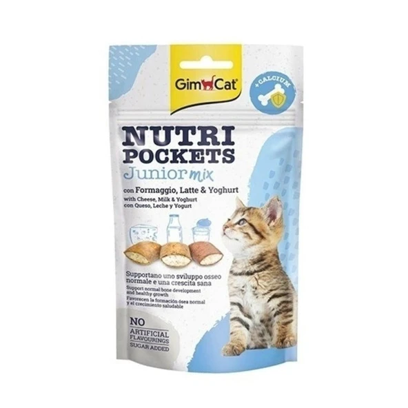 Gimcat Nutripockets Junior Mix 60 gr Yavru Kedi Ödül Maması ürün görseli 1