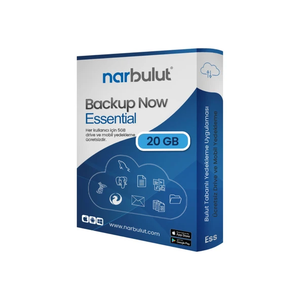 NARBULUT Backup Now 20GB Essential Edition – 1 year of basic support is included. ürün görseli 1