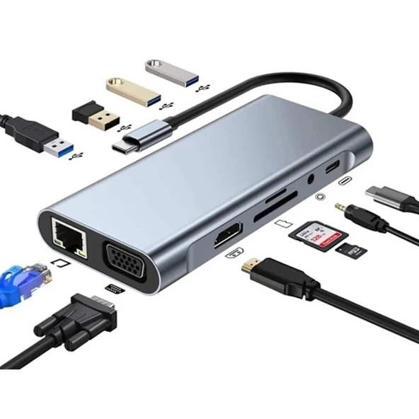ZR44/A Type-C 11 İn 1 Gigabit Hdtv Çevirici ürün görseli 1