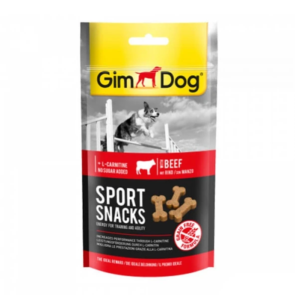 GimDog Sportsnacks Beef Sığır Etli Köpek Eğitim Ödül Tableti 60 gr ürün görseli 1