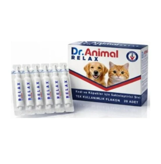Dr. Animal Relax 20x1.5g (30g) Kedi Köpek Stres Giderici Pratik Kullanım ürün görseli 1