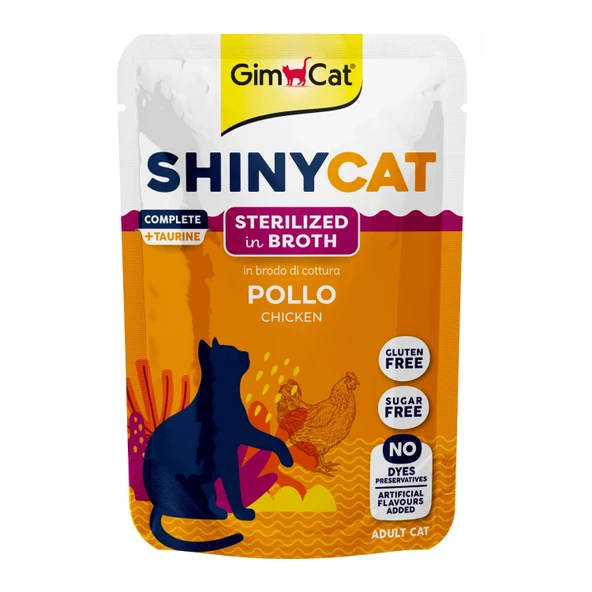 Gimcat Shinycat Tavuklu Kısırlaştırılmış Yetişkin Kedi Çorbası 70 gr ürün görseli 1