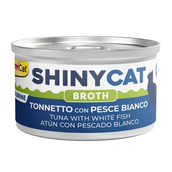 Gimcat Shinycat Sos İçinde Beyaz Balıklı Ton Balık Kedi Konserve Maması 70 Gr ürün görseli 1