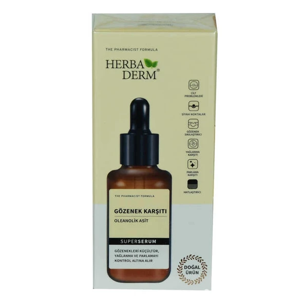 Superserum Oleanolik Asit Gözenek Karşıtı Doğal Yüz Serumu 30 ML ürün görseli 1