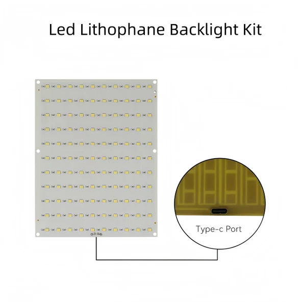 CMYK Lithophane Arka Aydınlatma Led Kiti - Resim 3