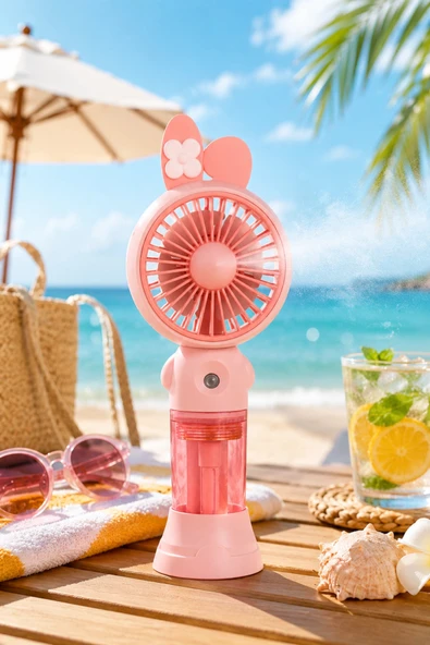 Glr K03 Taşınabilir Sulu El Fanı, Mini Buharlı Vantilatör, Type-C Şarjlı Seyahat Fanı ürün görseli 1