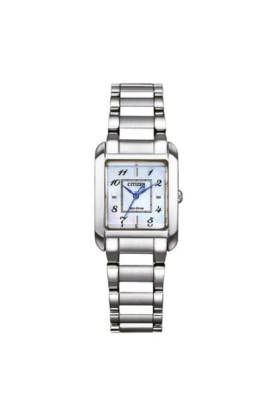 CITIZEN EW5600-87D Minimal kare, Kadranlı, Eco Drive Silver Şık Kadın Kol Saati ürün görseli 1