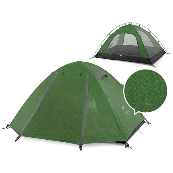 Naturehike P Serisi 4 Kişilik Yeşil Çadır ürün görseli 1