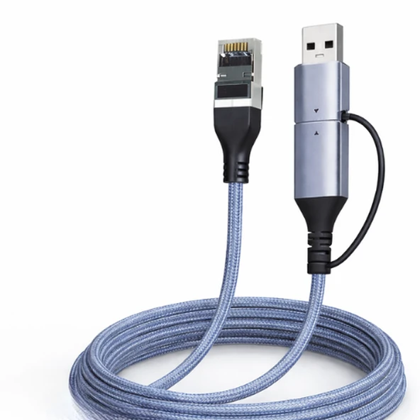 Usb 3.0 Type-C 2 In 1 Gigabit Ethernet Adapter ZR1159 ürün görseli 1