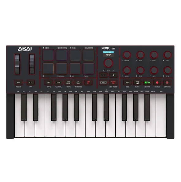 AKAI MPKMINI 4 Siyah Müzik Prodüksiyonu 25 Mini Tuş MIDI Klavye ürün görseli 1
