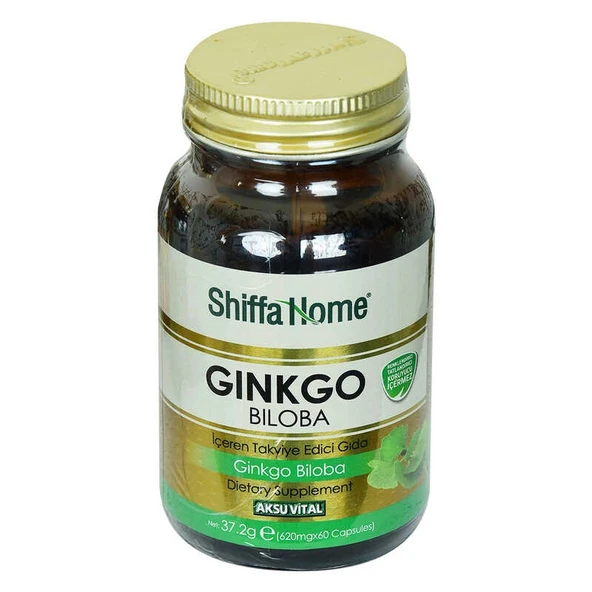 Shiffa Home Ginkgo Biloba Diyet Takviyesi 620 Mg x 60 Kapsül ürün görseli 1