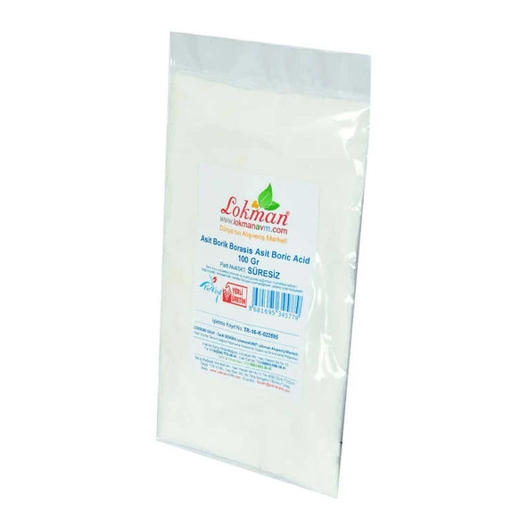 Asit Borik Borasis Asit Boric Acid 100 Gr Paket - Resim 3