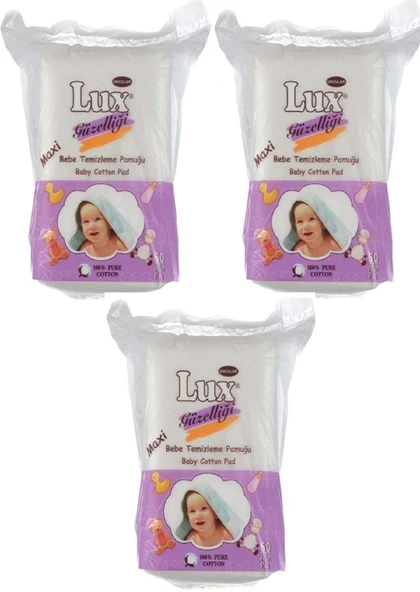 Lüx Maxi Bebek Temizleme Pamuğu 60 Lı x 3 Adet ürün görseli 1