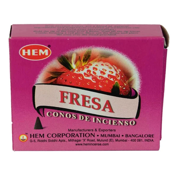 Çilek Kokulu 10 Konik Tütsü - Strawberry ürün görseli 1