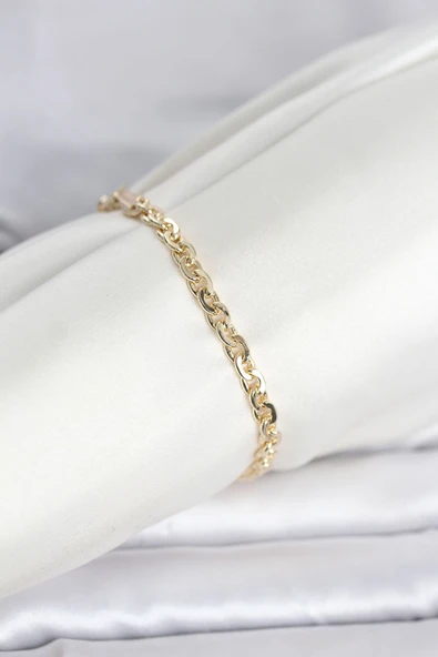 CM 14K Gold Renk Zincir Model Kadın Bileklik TJ-BB8289 ürün görseli 1