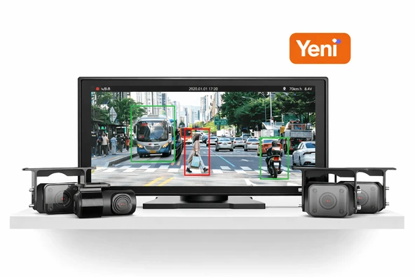 Gnet GT9000 4 Kameralı Geniş Ekranlı Su Geçirmez Wi-Fi Ticari Araç Kamerası ürün görseli 1