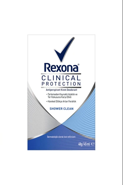 Rexona Clinical Protection Shower Clean 45ml - Resim 2