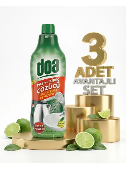 Doa Pas ve Kireç Çözücü 900 Ml x 3 Adet ürün görseli 1