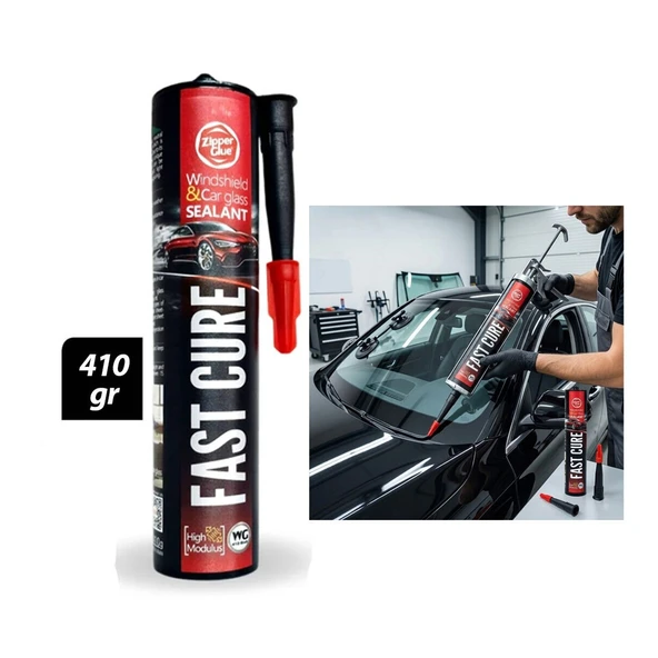 Zipper Araba Camı Yapıştırıcısı Silikon Siyah 410 gr Hızlı Kürleşme ürün görseli 1