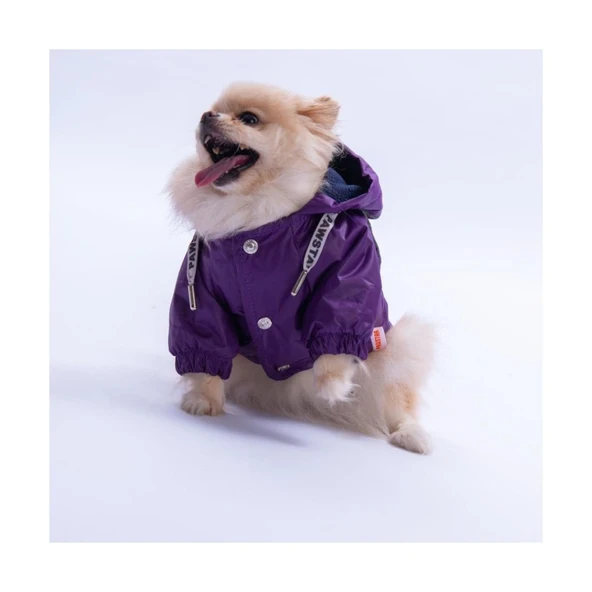 Pawstar Kedi ve KÜÇÜK Köpek MOR PLUVİA V25 YAĞMURLUK L Sırt33cm Göğüs46cm Boyun30cm ürün görseli 1