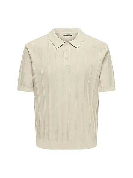 ONSTHIJS  RLX SS POLO KNIT Erkek Gray T-Shirt - 22036558 ürün görseli 1