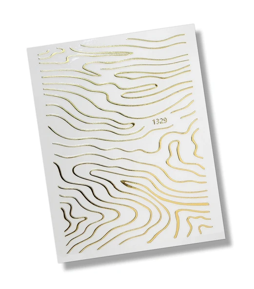 Parlak Gold Şerit Tırnak Sticker Şerit Tırnak Etiketi Nail Art 1329 ürün görseli 1