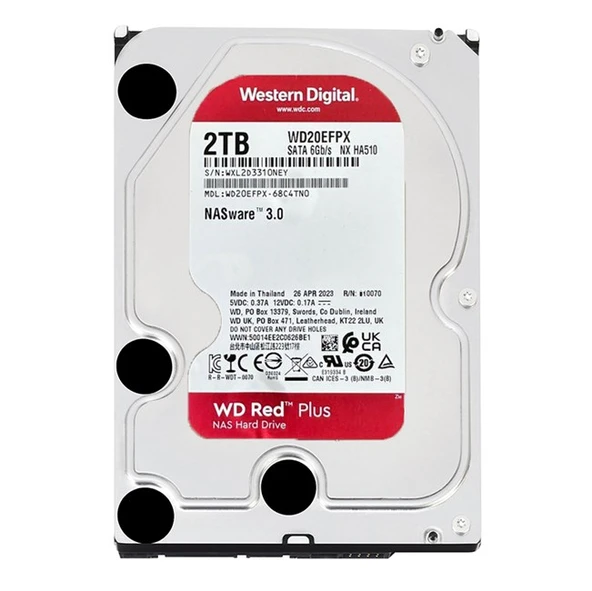 WD Red Plus Nas 2TB 3.5'' 5400Rpm SATA (WD20EFPX) ürün görseli 1