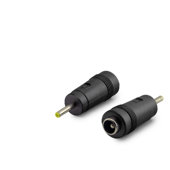 Notebook Adaptör Ucu Çevirici 5.5*2.5 (M) To 2.3*0.7 (F) 10Lu Paket Siyah HDX1338 ürün görseli 1
