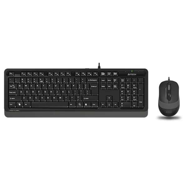 A4 TECH F1010 Q USB GRİ MM KABLOLU KLAVYE MOUSE SET ürün görseli 1