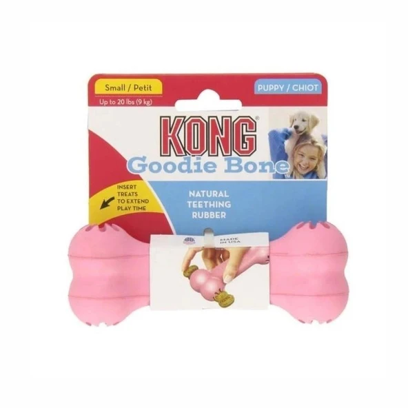KONG Puppy Goodie Bone Kemik Şeklinde Çok Amaçlı Yavru Köpek Oyuncağı S ürün görseli 1
