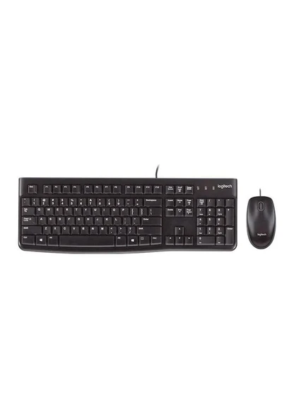 Logitech MK120 Kablolu Q İngilizce Siyah Klavye Mouse Set (OUTLET) ürün görseli 1